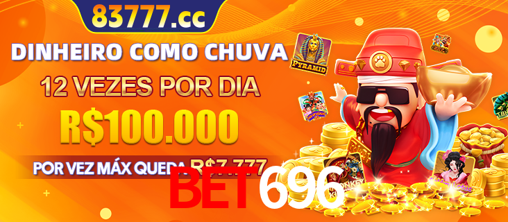 Banner do programa de recompensas Recomende para amigos do bet696, detalhando os bônus por convidar amigos, com prêmios que chegam a R$288.888.